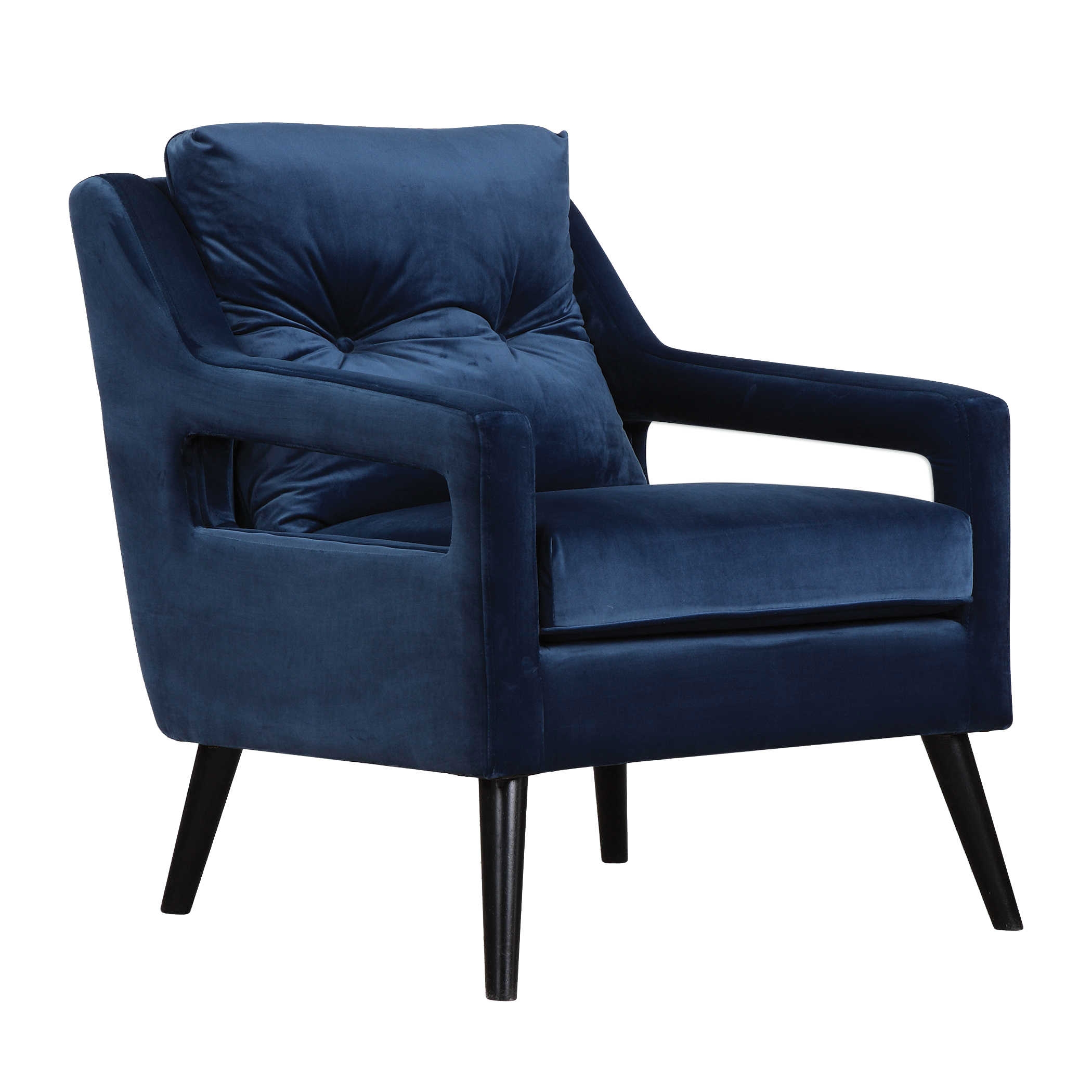 O'Brien Blue Velvet Armchair - Image 0