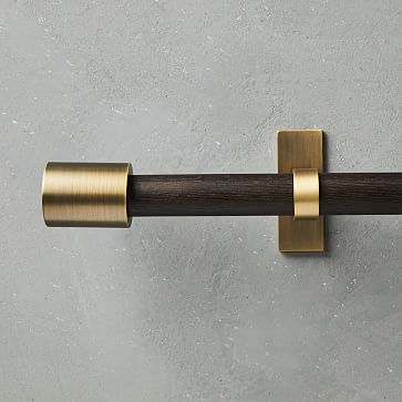 Mid- Century Rod, Carbon/Brass, 44"-108" - Image 1