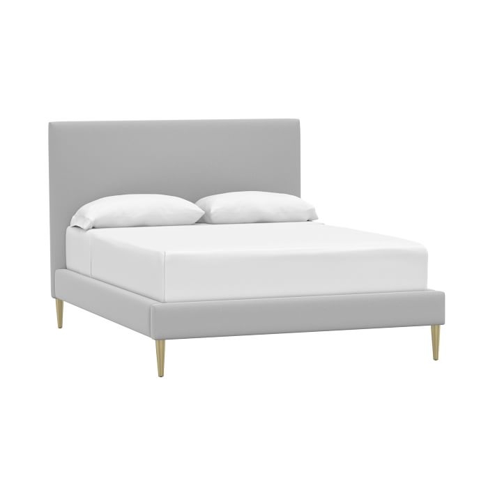 Ellery Upholstered Bed, King, Performance Everyday Velvet Gray, IDS - Image 0