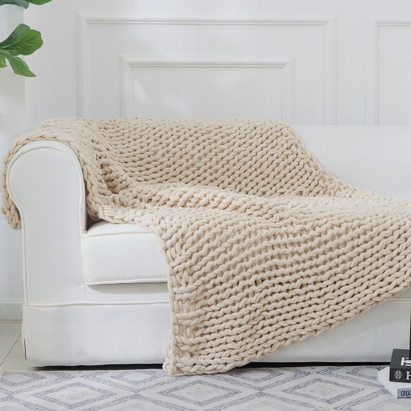 Brister Chunky Cable Knit Throw - Image 0