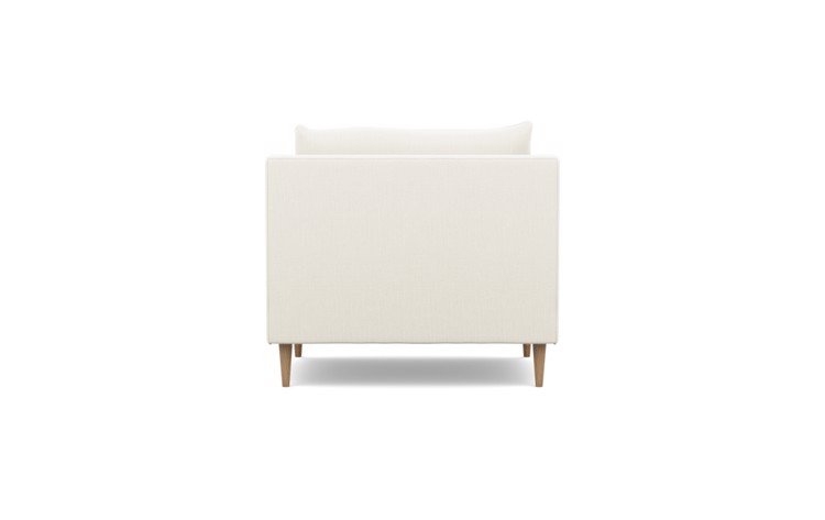 Caitlin by The Everygirl Chairs in Ivory Fabric with Natural Oak Tapered Round Wood Leg - Image 3
