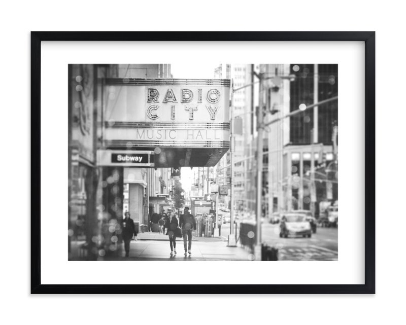 radio city dream - black & white - 24" by 18 - Image 0