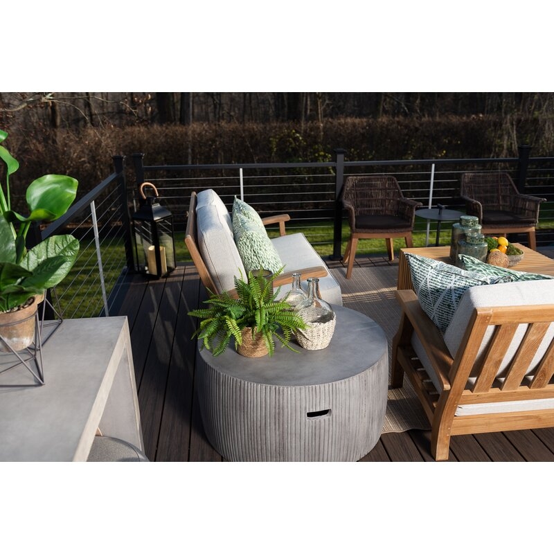 Joss & Main reya Concrete Outdoor Coffee Table - Image 2