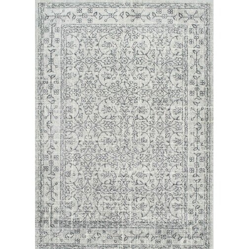 Utterback Gray/Cotton White Area Rug - 8'x10' - Image 0