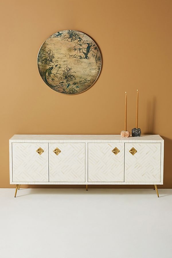 Optical Inlay Media Console By Anthropologie in Black - Image 0