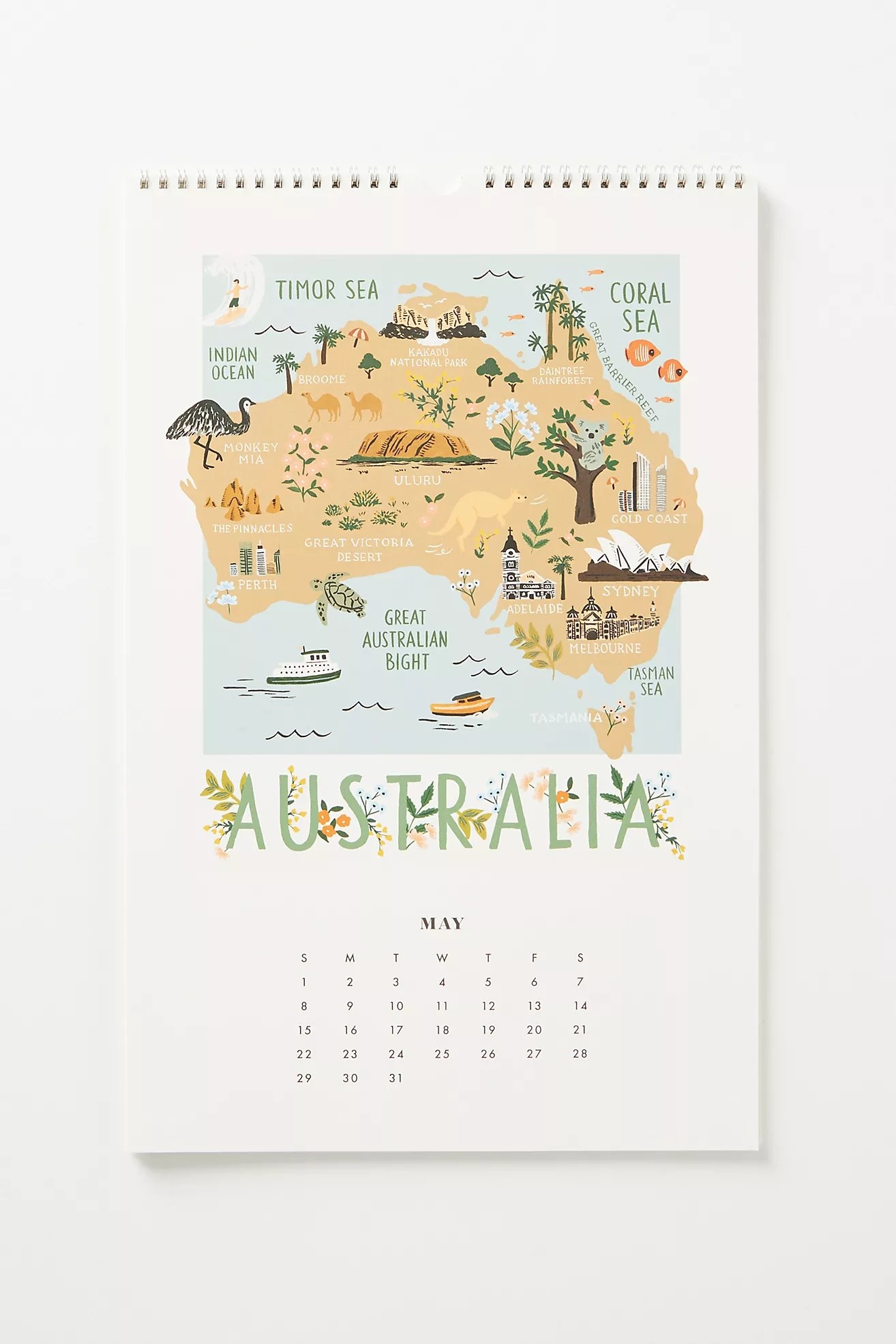 Rifle Paper Co. World Traveler 2022 Wall Calendar By Rifle Paper Co. in White - Image 1
