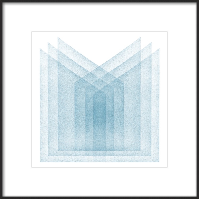 Blue Layers: Soft Geometry by Jessica Poundstone for Artfully Walls - Image 0