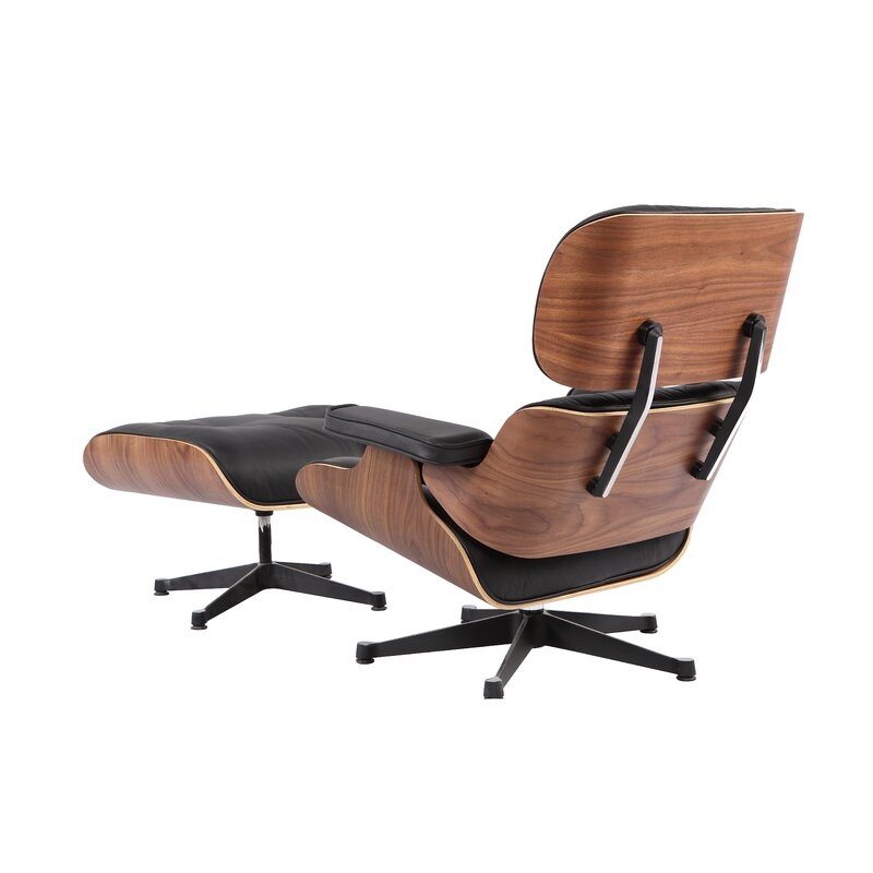 Emilio Swivel Lounge Chair and Ottoman - Image 2