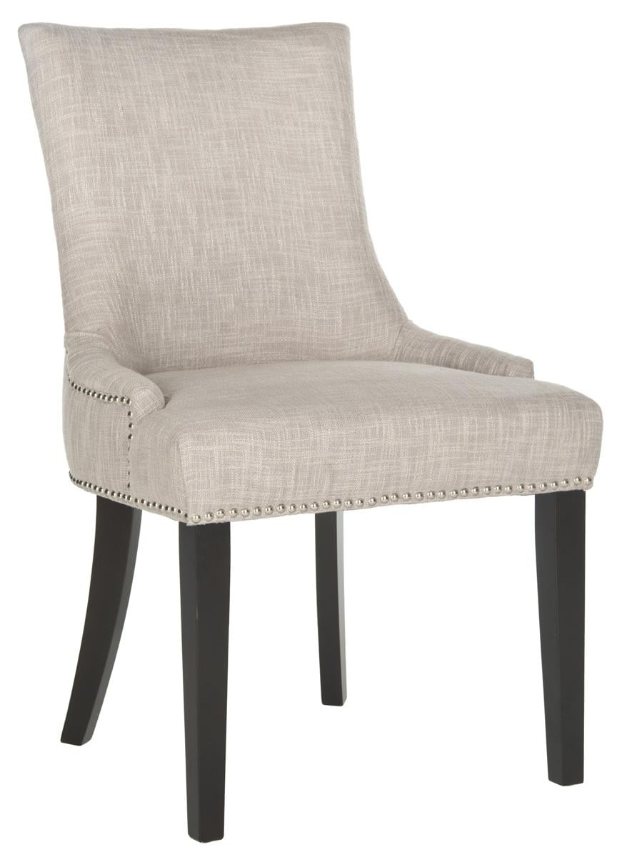 Lester 19''H Dining Chair (Set of 2) - Silver Nail Heads - Grey/Espresso - Safavieh - Image 0