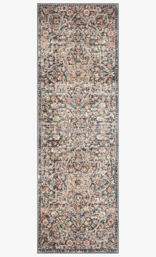 Loloi Saban Blue / Spice 3'-9" x 3'-9" Round - Image 5