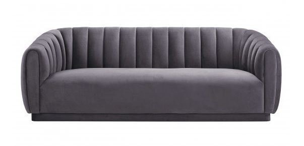 Arno Grey Velvet Sofa - Image 0