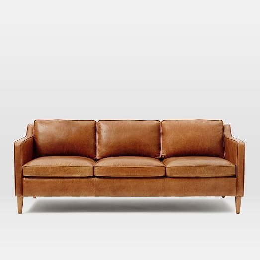 Hamilton Leather Sofa (81"), Leather, Sienna - Image 0