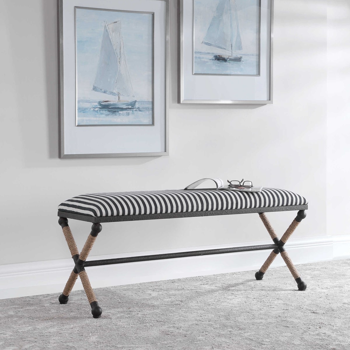 Braddock Striped Bench - Image 2