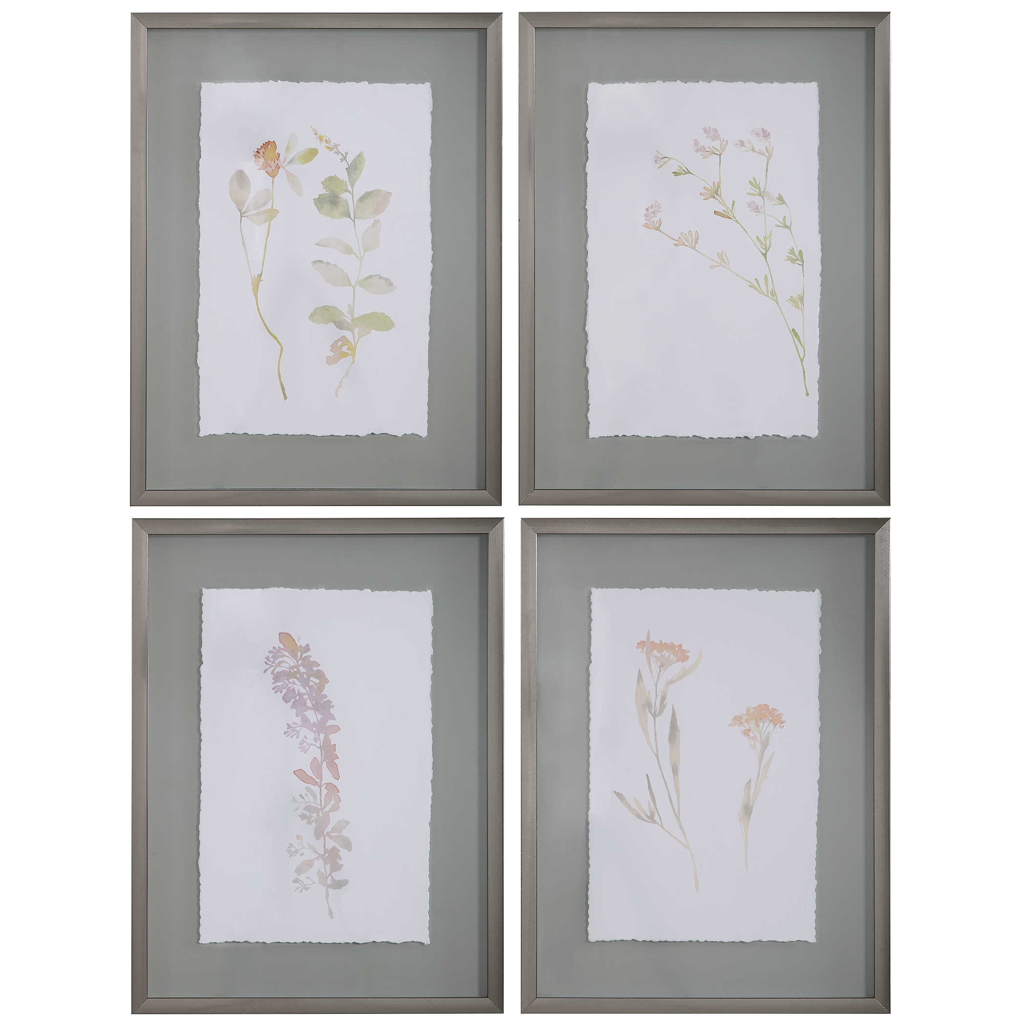 Flourish Framed Botanical Prints S/4 - Image 0