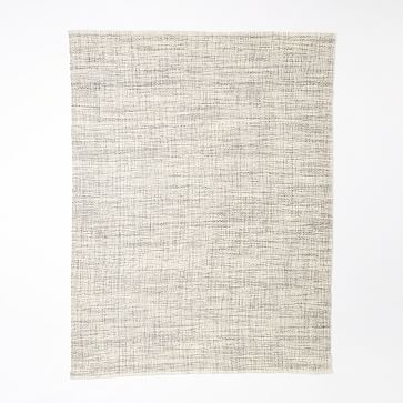 Heathered Basketweave Wool Rug, 9'x12', Steel - Image 3