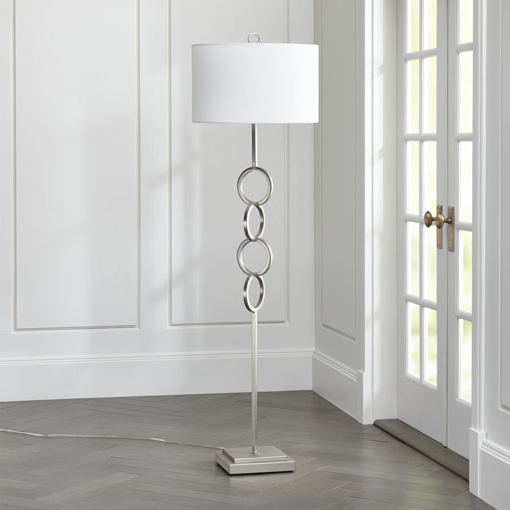 Axiom Brushed Silver Floor Lamp - Image 0