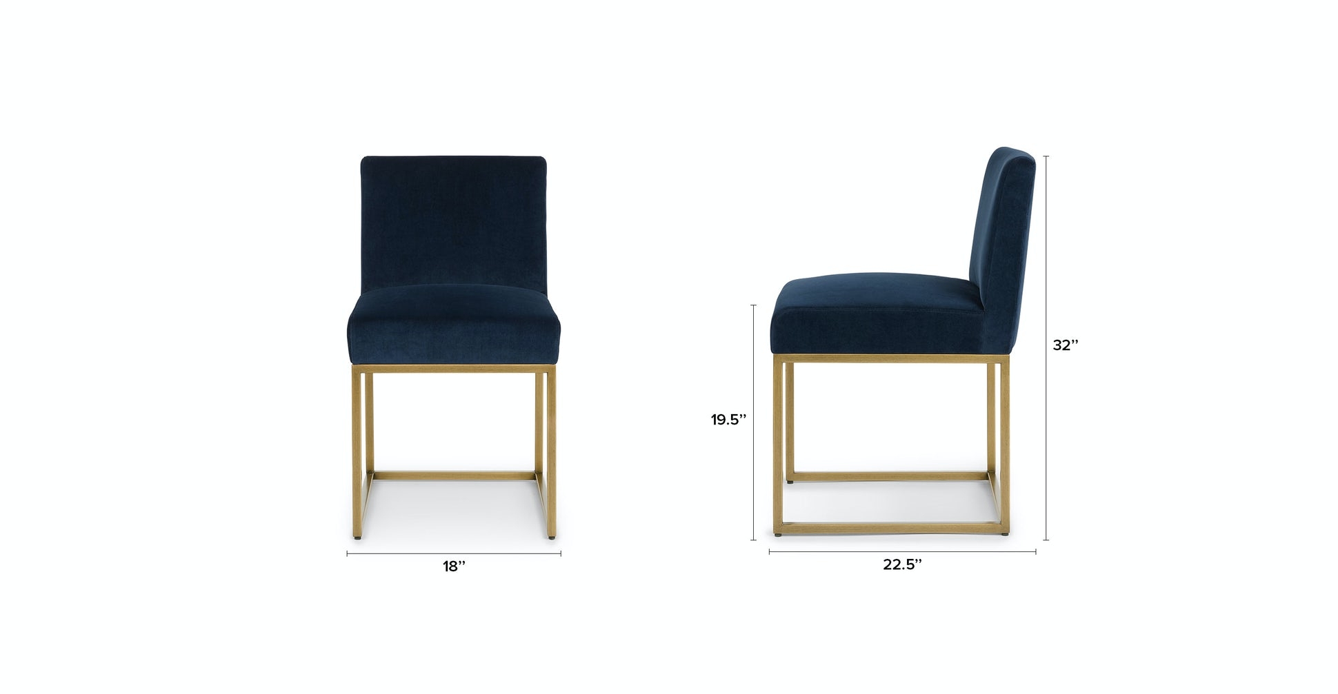 Oscuro Tidal Blue Dining Chair (sold as pair) - Image 3
