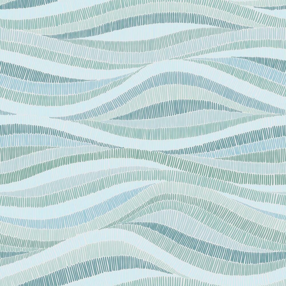 Mosaic Waves Peel & Stick Wallpaper - Image 1