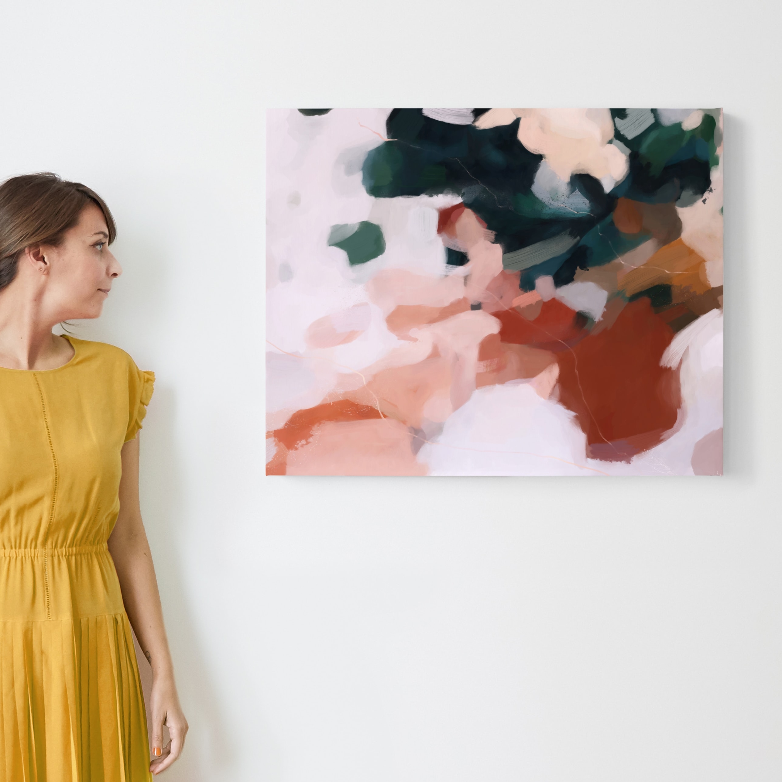 Otonio Wall Art Print Burnt Umber, Canvas, No Frame, 30x40 - Image 1