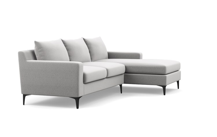 Sloan Sectional w/ Right Chaise, Ash Performance Felt - Image 1