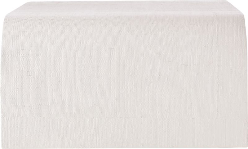 Horseshoe White Lacquered Linen Coffee Table - Image 5