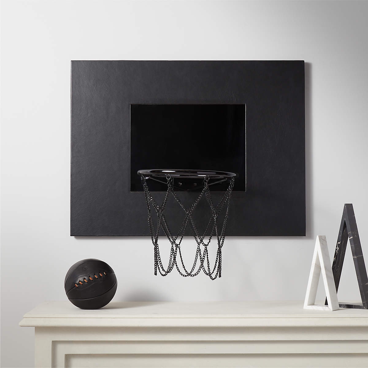 Navy Leather And Copper Basketball Hoop - Image 0