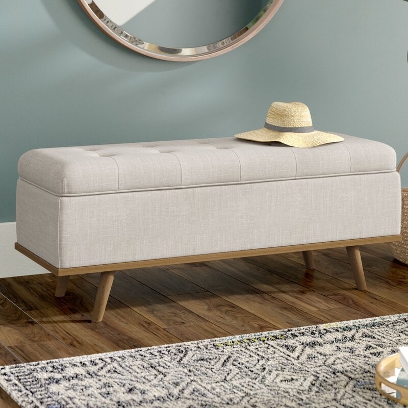 Davina Upholstered Flip Top Storage Bench - Image 2