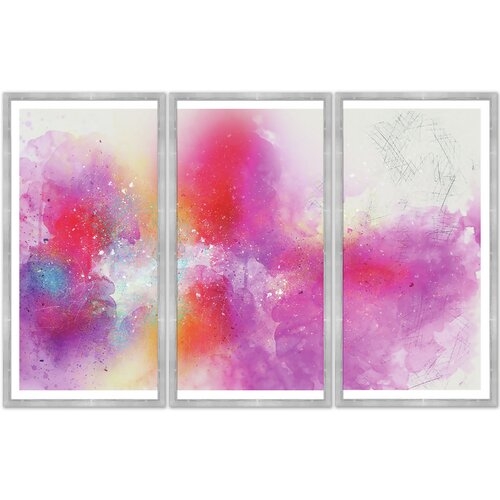 COLORFUL ABSTRACT SPLATTER' FRAMED PRINT MULTI-PIECE IMAGE - Image 0