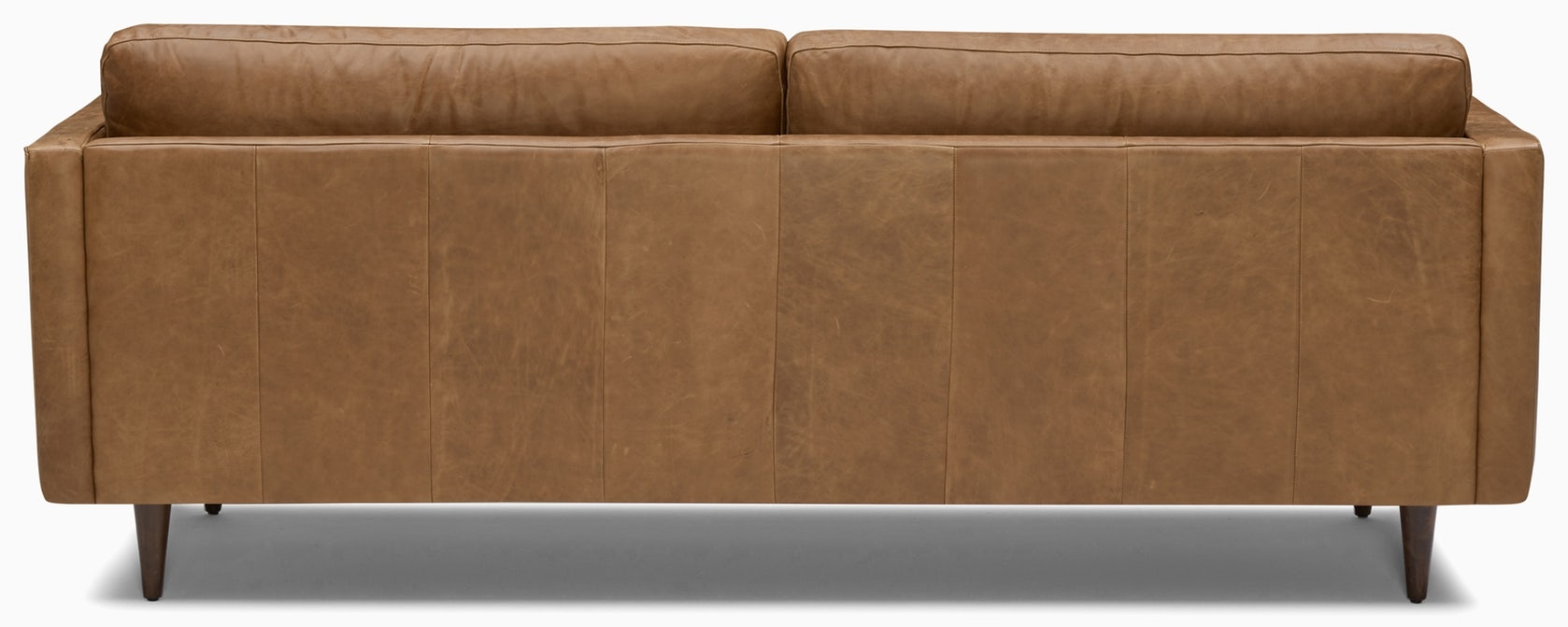 Briar Leather Sofa in Santiago Ale with Mocha wood stain - Image 4