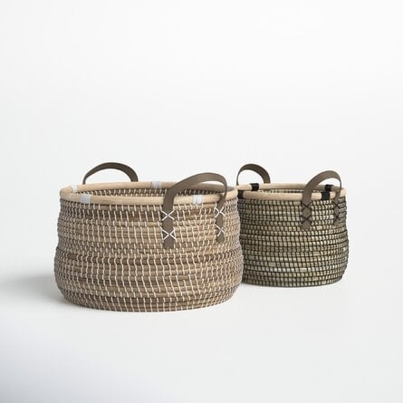 2 Piece Seagrass Basket Set - Image 0