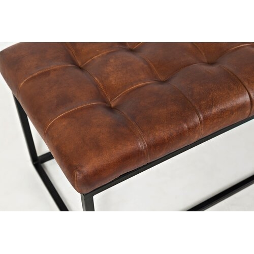 Lorilee Genuine Leather Bench - Image 3