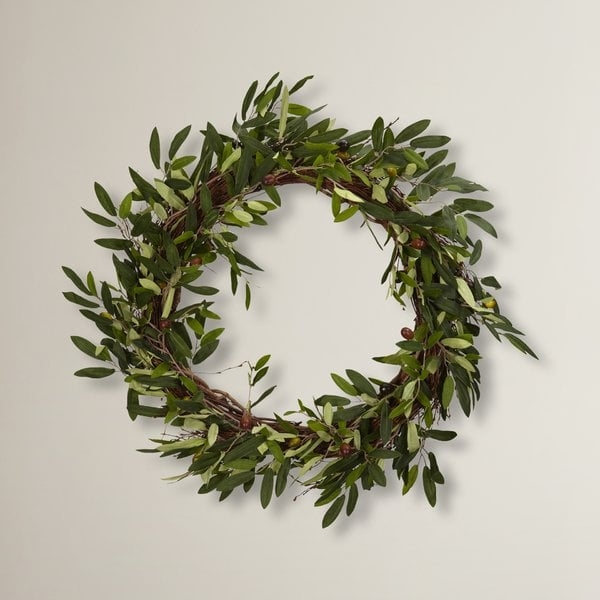 20" Faux Olive Branch Wreath - Image 0