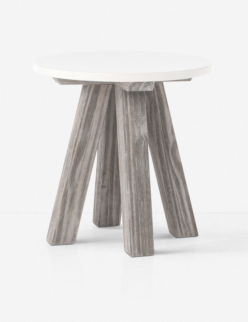 OXEN SIDE TABLE, WEATHERED PINE - Image 0