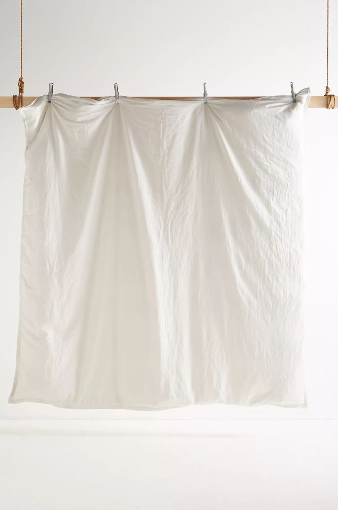 Relaxed Linen-Cotton Duvet Cover By Anthropologie in Grey Size KG TOP/BED - Image 2