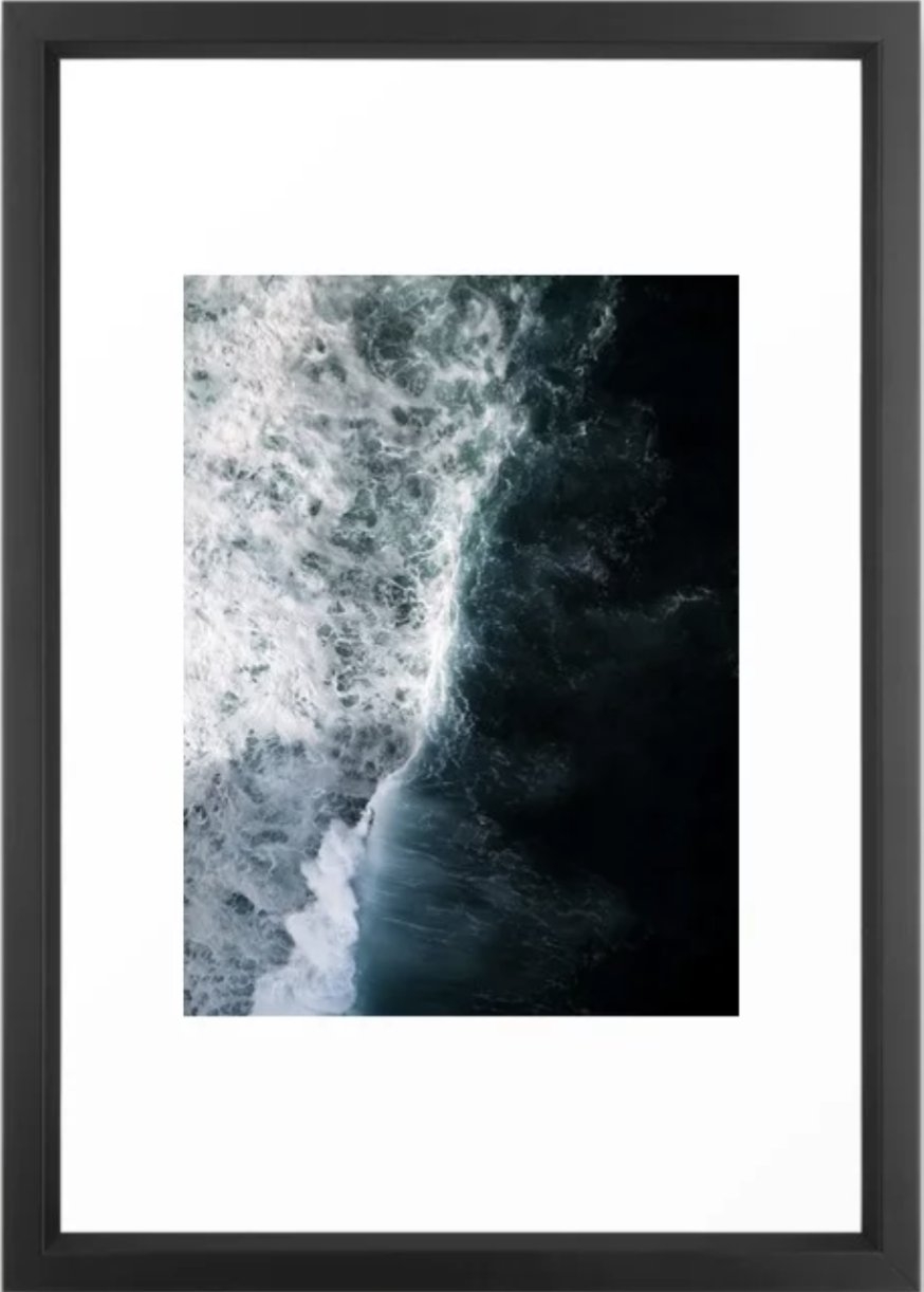 Oceanscape - White and Blue Framed Art Print - Image 0