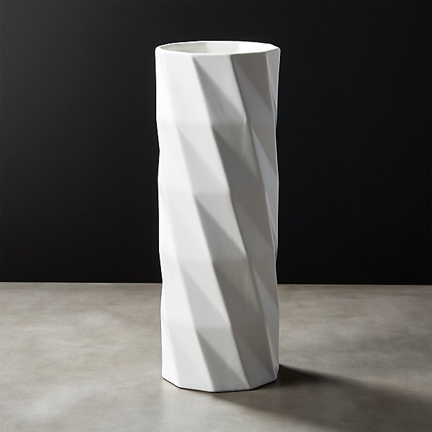 Zig Tall White Vase - Image 0