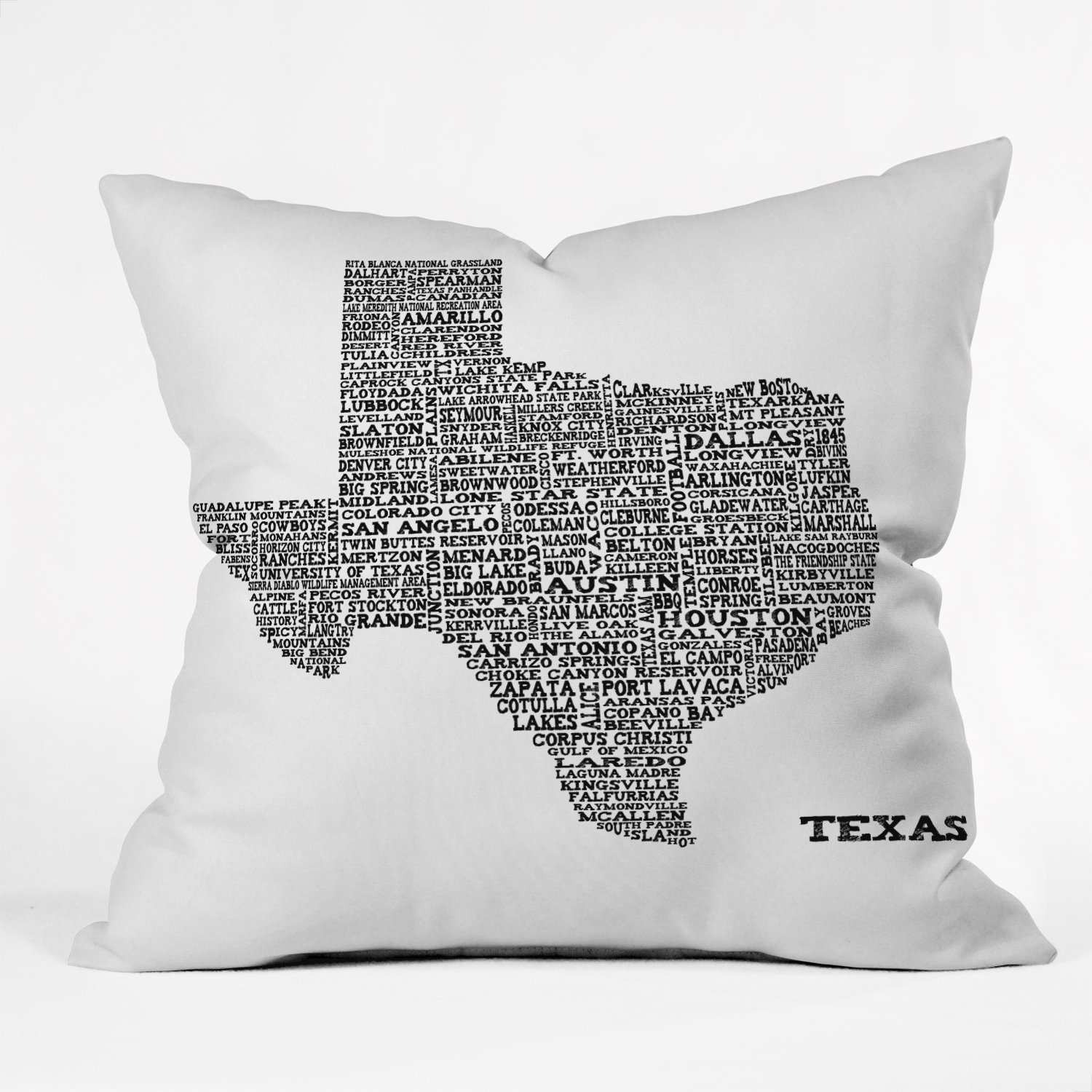 TEXAS MAP Throw Pillow - Image 0