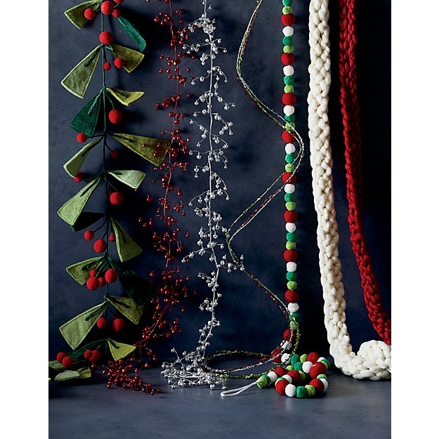 Red Jingle Bells Christmas Garland 6' - Image 3