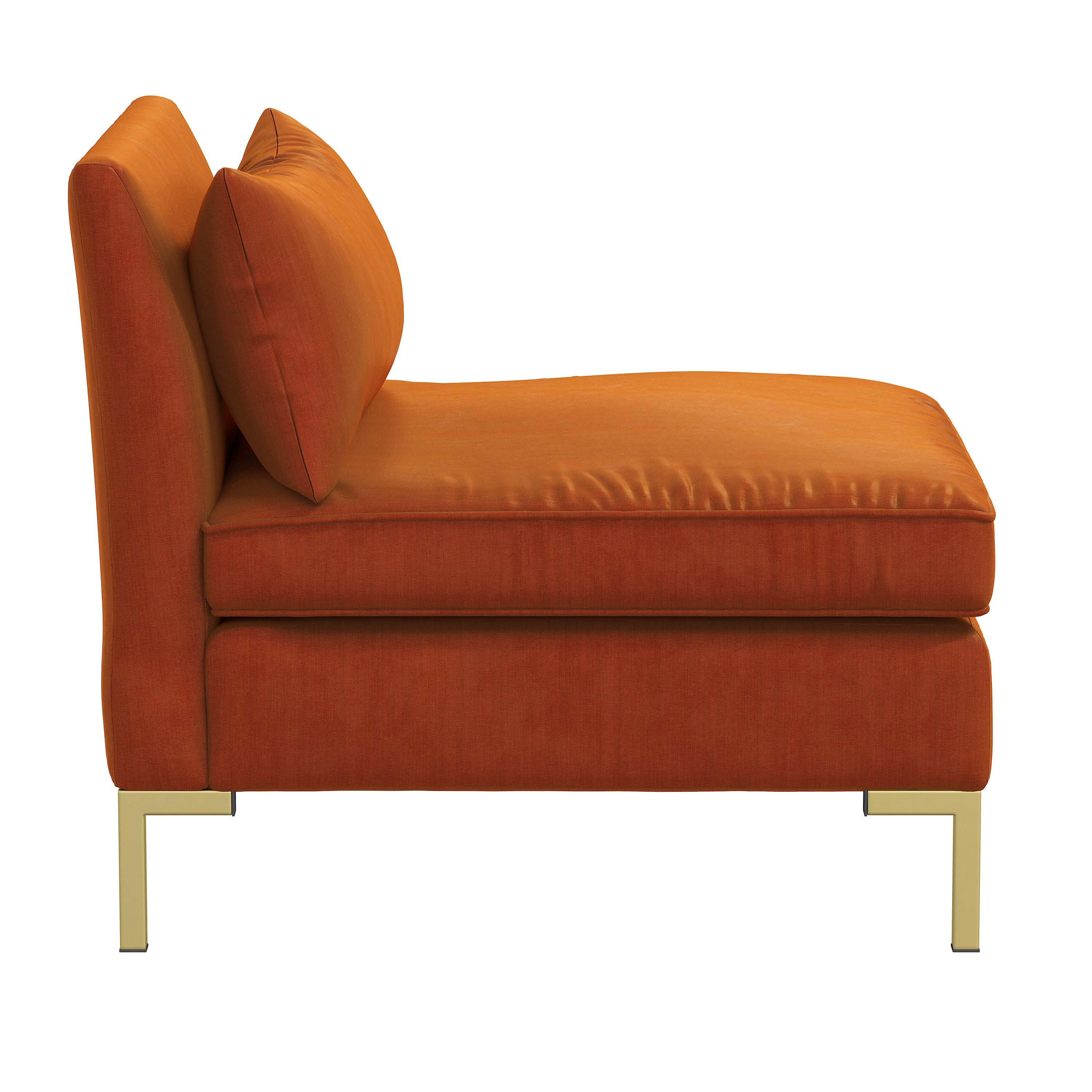 Elle Chair - Burnt Orange Velvet - Image 3