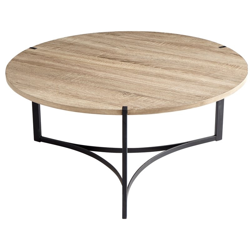 Cyan Design Tri Coffee Table, Oak Veneer/Black - Image 0