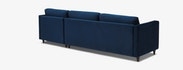 Briar Sleeper Sectional - Royale Cobalt - Mocha Leg - Right Orientation - Image 3