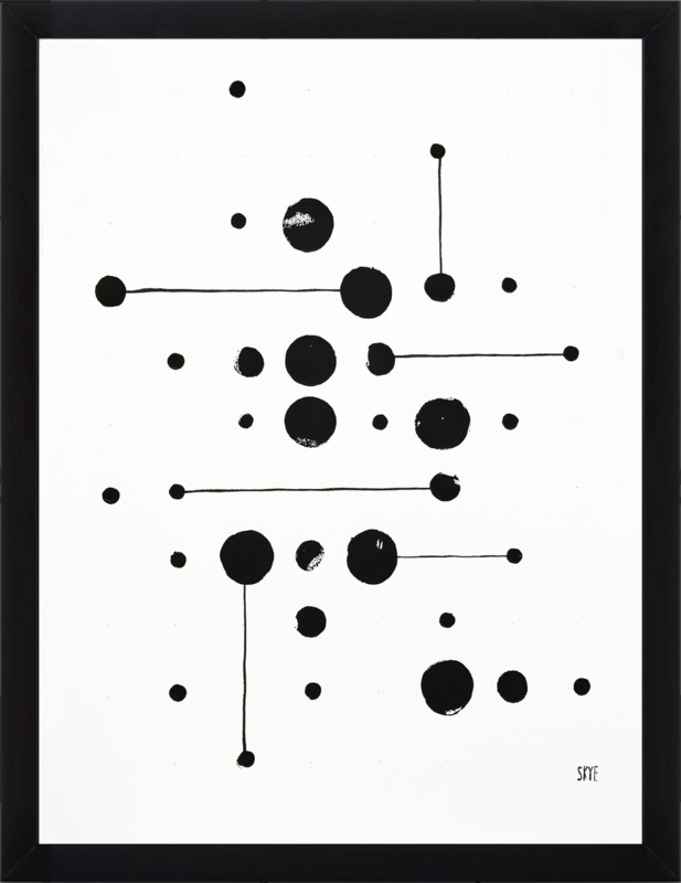 34 Dots 6 Lines - Black Wood - No Matte - 16"x20" - Image 0