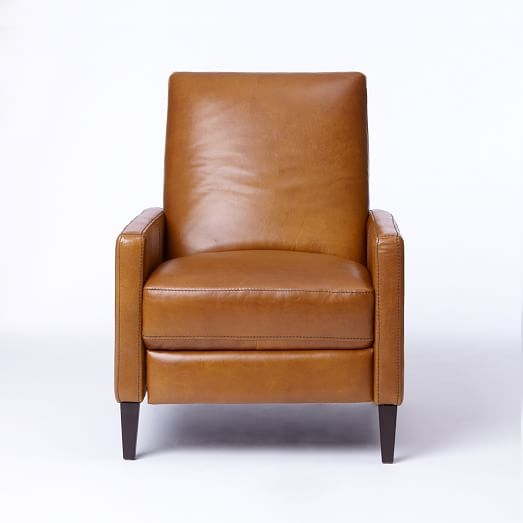 Sedgwick Recliner, Leather, Saddle, Acorn - Image 0