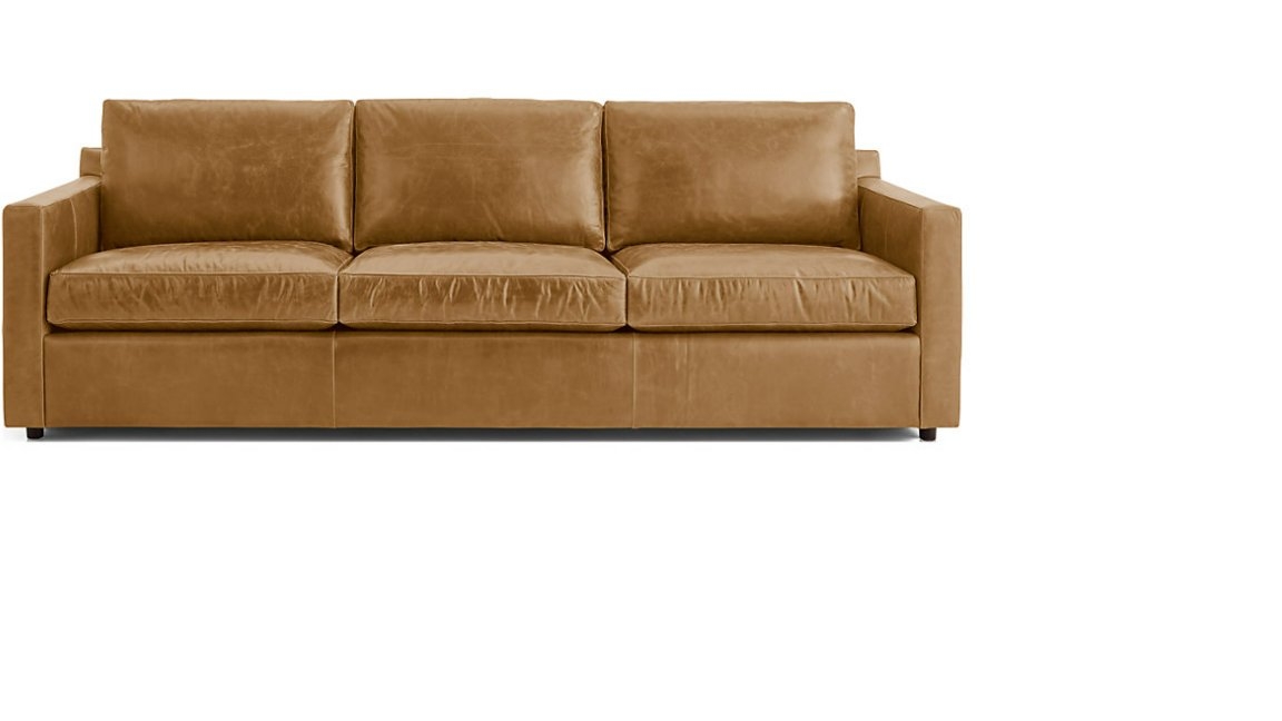 Barrett Leather 103" Grande Track Arm Sofa - Image 0