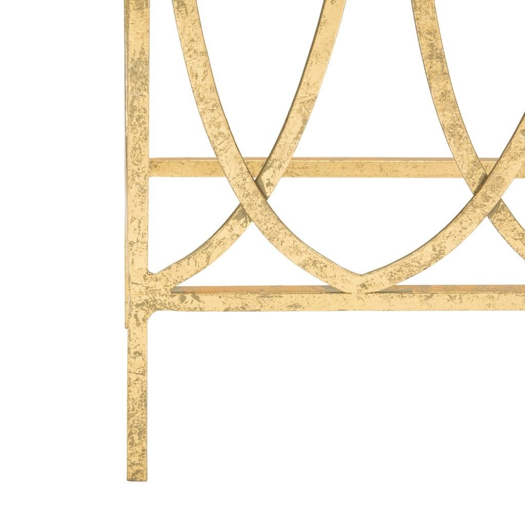 Carina Oval Ringed Console Table - Gold - Safavieh - Image 4