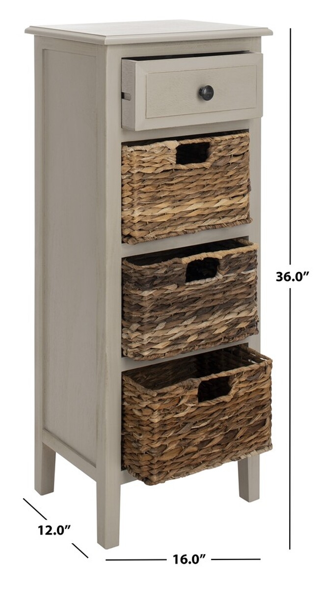 Michaela Drawer Side Table - Vintage Grey - Safavieh - Image 2