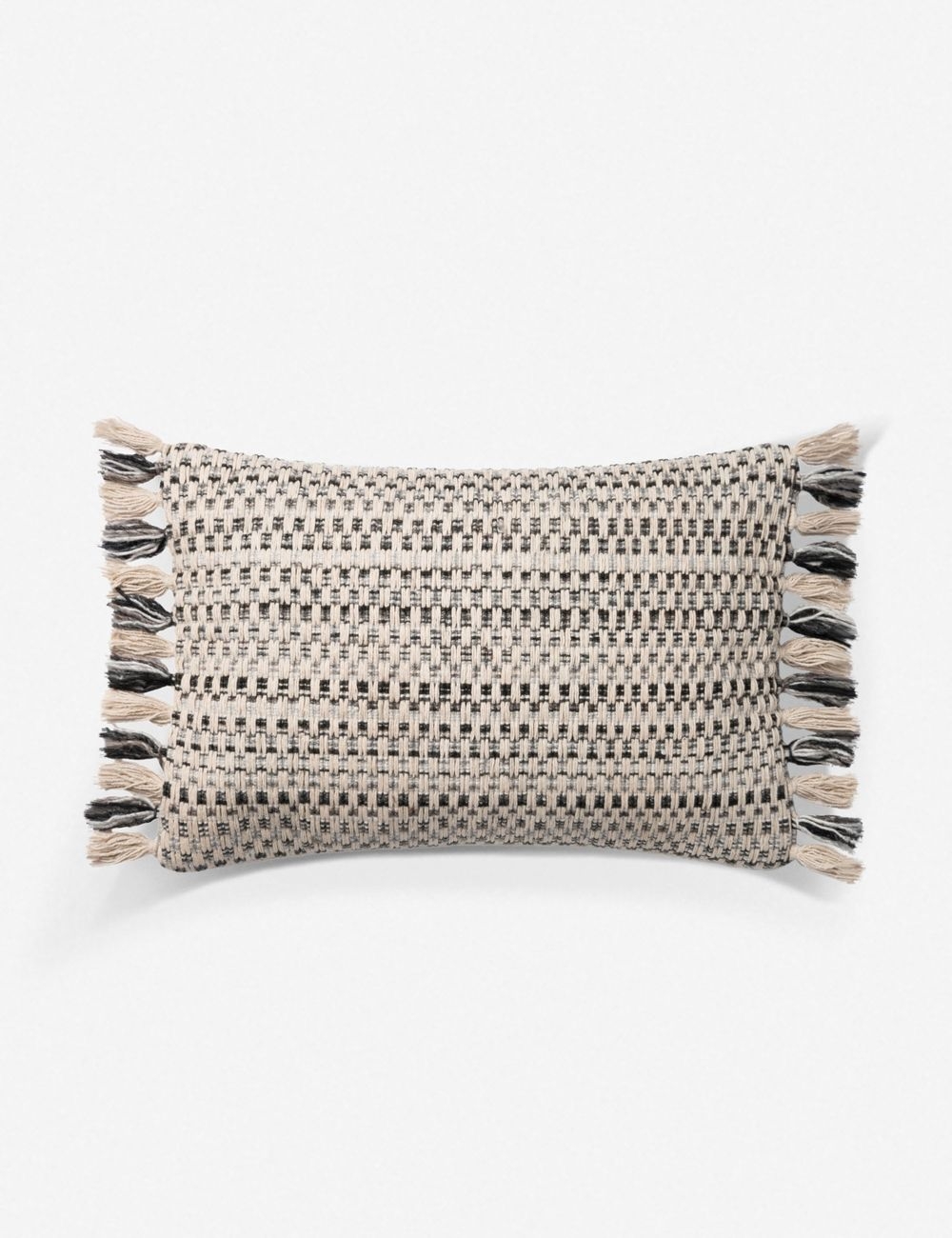 Evry Lumbar Pillow, Natural and Black, ED Ellen DeGeneres Crafted by Loloi - Image 0