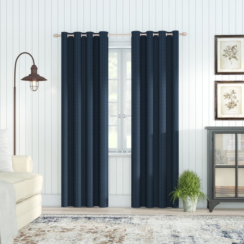 Trusley Geometric Blackout Thermal Grommet Curtain Panels (Set of 2) - Image 0