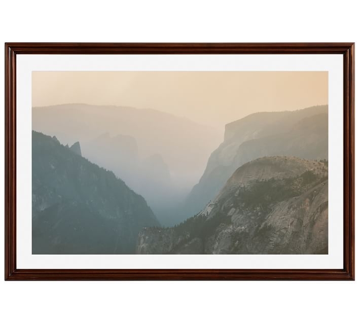 Yosemite at Last Light Framed Print By Camrin Dengel, 28x42", Wood Gallery Frame, Black, Mat - Image 0