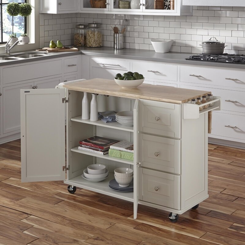 Kuhnhenn Kitchen Island with Stainless Steel Top - Image 2